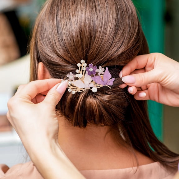 TABLZONE Vintage Flower Hairpin Barrettes in Elegant Design for Daily Use Women 1Pack