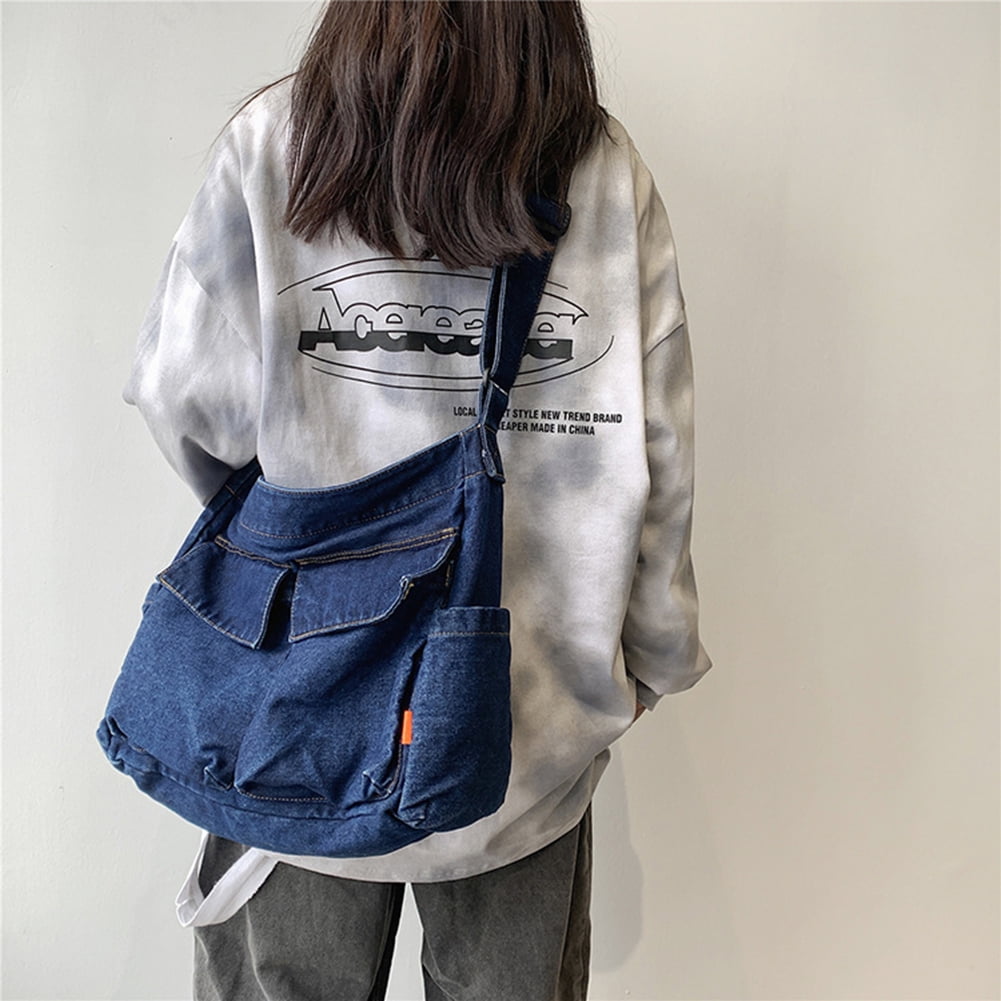 2022 New Women Vintage Denim Jeans Backpack Fashion Ladies Daily Simple  Handbag High Quality Travel Teenager Girls Shoulder Bag