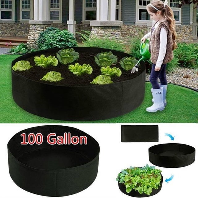 100 Gallon Plants Growing Bag Large Capacity Grow Bags Fabric Flower Pots Garden Felt Planter Bags for Growing Vegetables and Plants