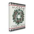 thumbnail image 3 of Stupell Industries Merry Christmas Tartan Wreath Graphic Art Gallery Wrapped Canvas Print Wall Art, Design by Elizabeth Tyndall, 3 of 7