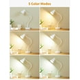 thumbnail image 3 of BOHON Reading Lights for Books in Bed, Without Install Bedside Lamp, 5 Color 10 Brightness, Half Hour Auto-Off Timer Bed Lamp, Flexible Gooseneck Wall Lamps for Bedroom Headboard Office Home White, 3 of 8