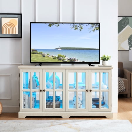 Elegant Cabinet with Grid Doors | Color – Changing LED Lights | Coffee Shop Display Pastries and Mugs Elegant Cabinet with Grid Doors | Color – Changing LED Lights | Coffee Shop Display Pastries and Mugs