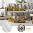 thumbnail image 6 of Orange Pumpkins Fall Outdoor Waterproof Pillow Covers, Sunflower Thanksgiving Farmhouse Decorative Square Throw Pillowcase Sofa Cushion Sham for Patio/Couch/Chair, 16"x16" 2 Pack, 6 of 8