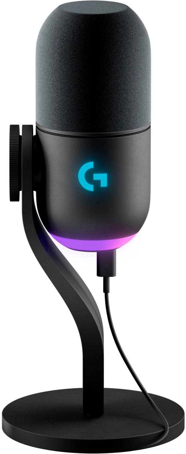 Restored Logitech Yeti GX Wired Supercardioid Dynamic Gaming Microphone with LIGHTSYNC RGB Lights, Black (Refurbished)