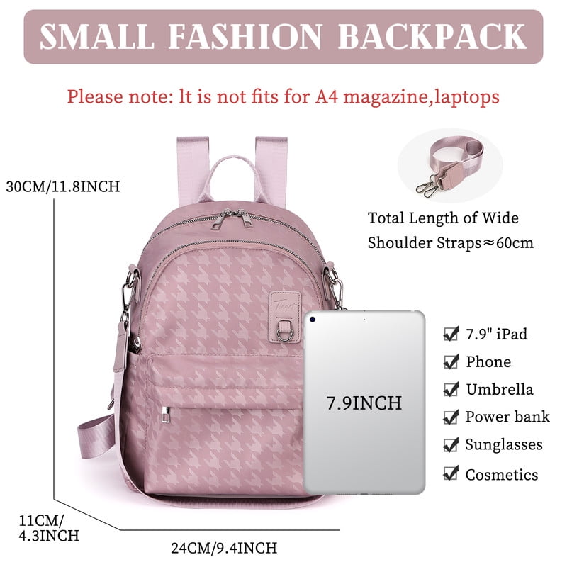 Tinyat Backpack for Women Fashion Shoulders Bag Convertible Ladies Bags Waterproof Large Capacity for Commute Concert