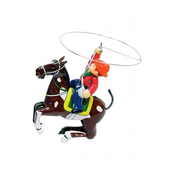 SHAN MS418 Cowboy with Rope on Horse