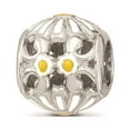thumbnail image 2 of Reflection Beads Sterling Silver Rhodium Plated Enameled Daisies Charm, 2 of 4