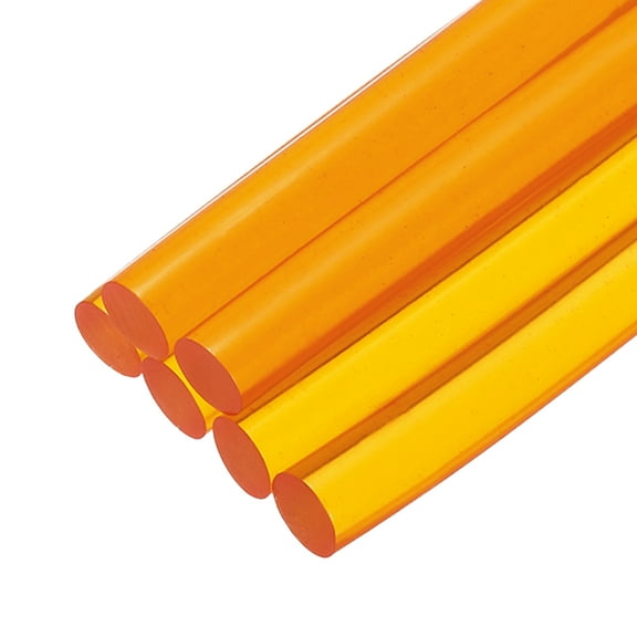 Uxcell Mini Hot Glue Sticks for Glue Gun 4-inch x 0.28-inch Clear Orange 6pcs