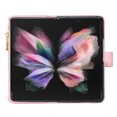 thumbnail image 6 of for Z Fold 4 Women Wallet Case, Magnetic Leather Purse Zipper Wallet Folio Flip Credit Card Coin Case Stand with Wristp Hand Strap Lanyard Compatible with Samsung Galaxy Z Fold 5 5G 2022, Pink, 6 of 10