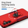 thumbnail image 3 of Nalacover Military Grade Heavy Duty Case for Samsung Galaxy A14 5G, Rugged Rotated Ring Holder Kickstand Bracket Cover with Magnetic Car Mount Soft TPU Shockproof Lens Protective Case,Red+Rose, 3 of 8