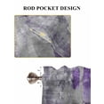 thumbnail image 7 of Purple Grey Tier Curtains 45 Inches Long, Abstract Art Oil Painting Modern Geometric Window Treatment Curtain Drapes, Small Curtain Drapes for Bathroom Laundry Room, 27.5"x45", 2 Panels, 7 of 7
