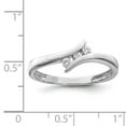 thumbnail image 2 of Sterling Silver Rhodium Plated Cubic Zirconia Ring - Size 8 - Measures 2mm Wide, 2 of 2