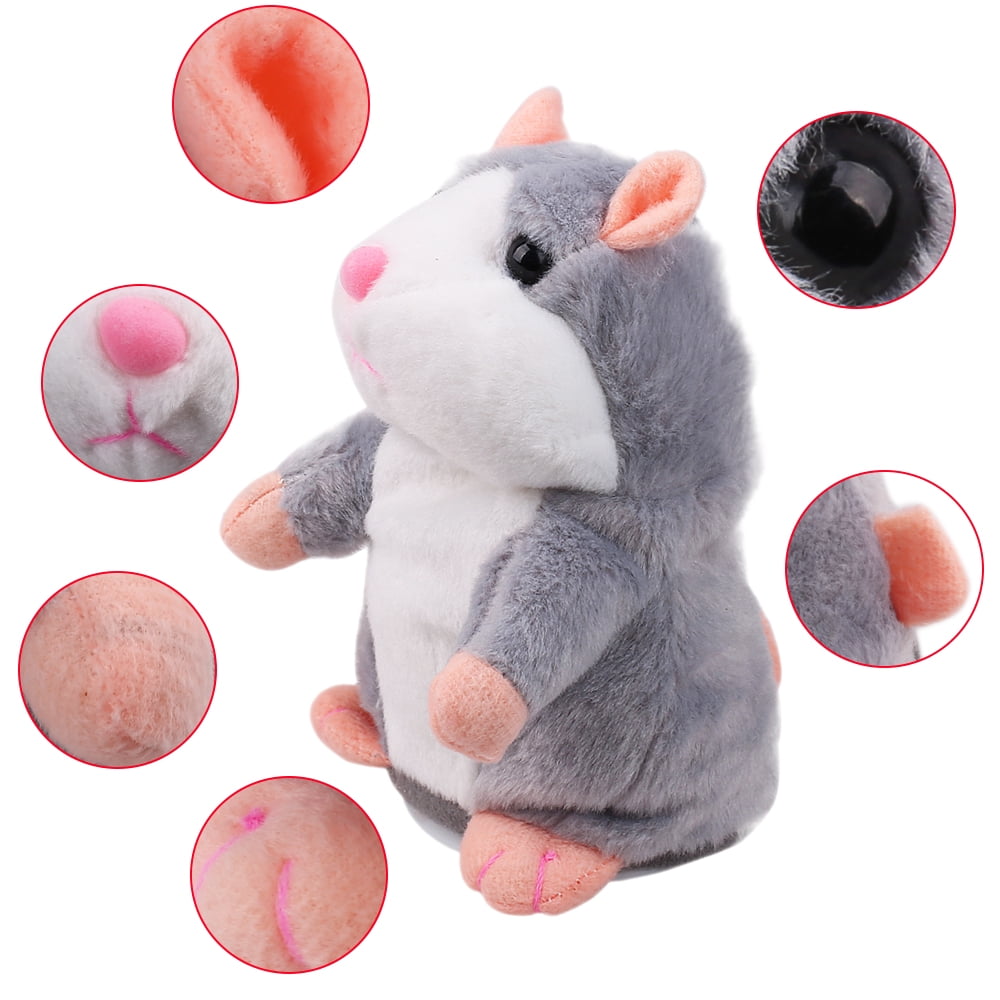cute repeating talking plush hamster