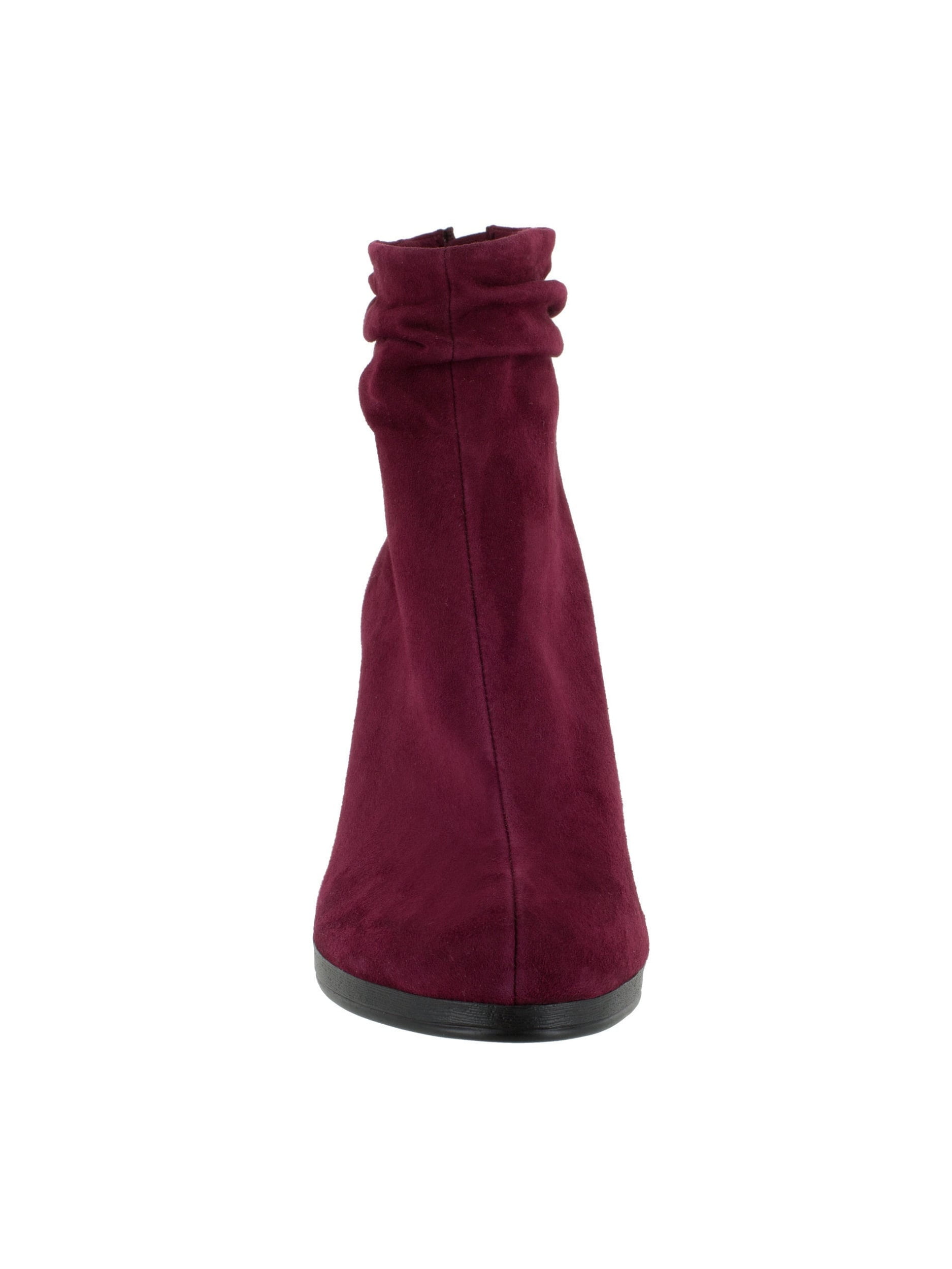 burgundy color booties