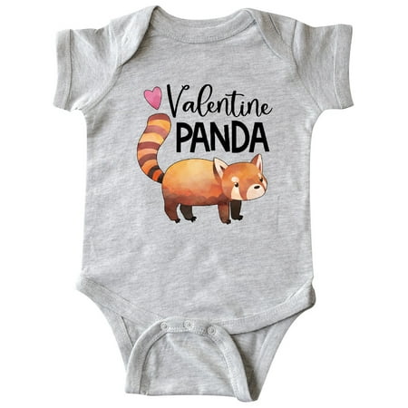 

Inktastic Valentine Panda Cute Red Panda Gift Baby Boy or Baby Girl Bodysuit