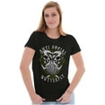 thumbnail image 4 of Anti Social Butterfly Skull Tattoo Womens Fitted Plus Size Graphic Tee Brisco Brands 2X, 4 of 5