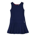 thumbnail image 1 of Bienzoe Chandail d'Uniforme Scolaire Extensible à Ourlet Plissé pour Fille Bleu Marine 4, 1 of 2