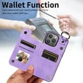 thumbnail image 5 of TECH CIRCLE For iPhone 14 Plus Wallet Case with Card Holder, PU Leather Kickstand Finger Grip Ring Shockproof Women Men Magnetic Protective Wallet Cover for Apple iPhone 14 Plus 6.7",Purple, 5 of 9