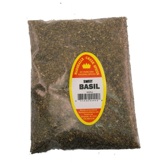 Family Size Refill Marshalls Creek Spices Sweet Basil, 8 Ounces