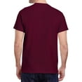 thumbnail image 3 of Jnriver Men's Short Sleeve Lightweight Heavy Cotton T-Shirt Regular-Fit Crewneck Tee for Casual Wear Gym Workout Summer Outfit - Maroon - M, 3 of 3