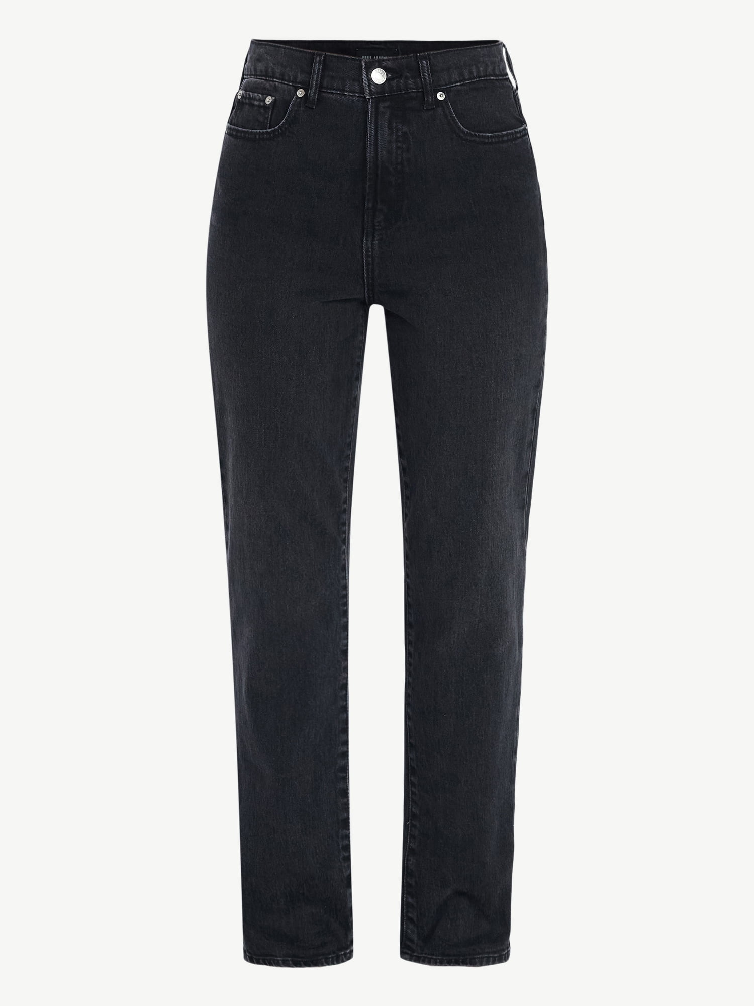 Free Assembly Women's and Women's Plus High Rise Straight Jeans, 30" Inseam, Sizes 0-26W