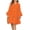 Orange, variant on Women's Plus Size Full Size Eyelet Ruffled Hem Tiered Dress Pink 100% Polyester Knee Length with Bell Sleeves Flowy