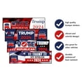 thumbnail image 6 of Donald Trump Republican Bumper Stickers for 2024 Presidential Elections, Vibrant Red and Blue American Flag Design – Decals & Accessories for Cars, Trucks, Vehicles | 3 x 10" | 2 per Pack (Set 2), 6 of 6