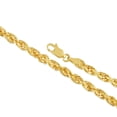 thumbnail image 2 of 14K Yellow Gold Diamond Cut Rope Chain Necklace for Men and Women â€“ Measures 4mm Thickness x 26 Inches Length, 2 of 7
