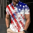 thumbnail image 2 of Save On Summer Polo Shirts For Men Independence Day Patriotic Collared Tee Shirts Ultra Soft Short Sleeve Tunic Tops Causal Retro Sweatwear Usa Flag Star Stripe Top Beach Holiday Outfits, 2 of 5