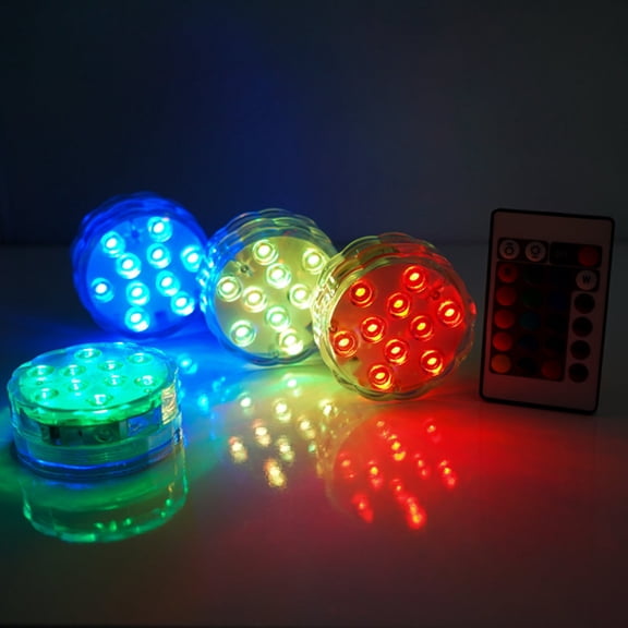 Efavormart 4pcs Fairy Nest LED Vase Lights Remote-Controlled Wedding Floral Decoration Tea Vase Battery Candles Assorted Colors