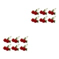 thumbnail image 2 of Yuarrent 12 Uds. De flores artificiales, flores falsas, hortensia de seda, ramo de novia, suministros para el hogar, fiesta, oficina, Rojo 2piezas, 2 of 6