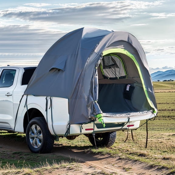 Pickup Truck Tent for 5.5-6.0 Ft Truck Beds, Waterproof Pu2000mm, 2-3 Person Double Layer Camping Tent