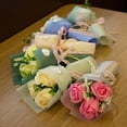 thumbnail image 4 of wirlsweal 3 Heads Artificial Rose Bouquet Hand Holding Soap Flower Valentine Day Gift, 4 of 10