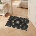 thumbnail image 2 of ODIKA 2'x3' Ultra-Soft Accent Mat, Composition Bold Geometric Abstract Layered Patterned Retro Cream None Washable, Bare feet friendly, Easy Care Indoor rug for Bedside, Footrest, 2 of 7