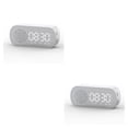 thumbnail image 2 of Inteprter Despertador digital de escritorio Recargable compatible con Bluetooth 5.0 Altavoz Altavoz inalámbrico Artículos para el hogar Blanco 2Conjunto, 2 of 6