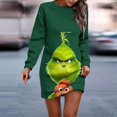 thumbnail image 1 of Vestidos Casuales Para Mujer Verano Vestido Casual de Manga Larga Con Cuello Redondo y Estampado Navideño de Moda de Otoño E Invierno Para Mujer, 1 of 3