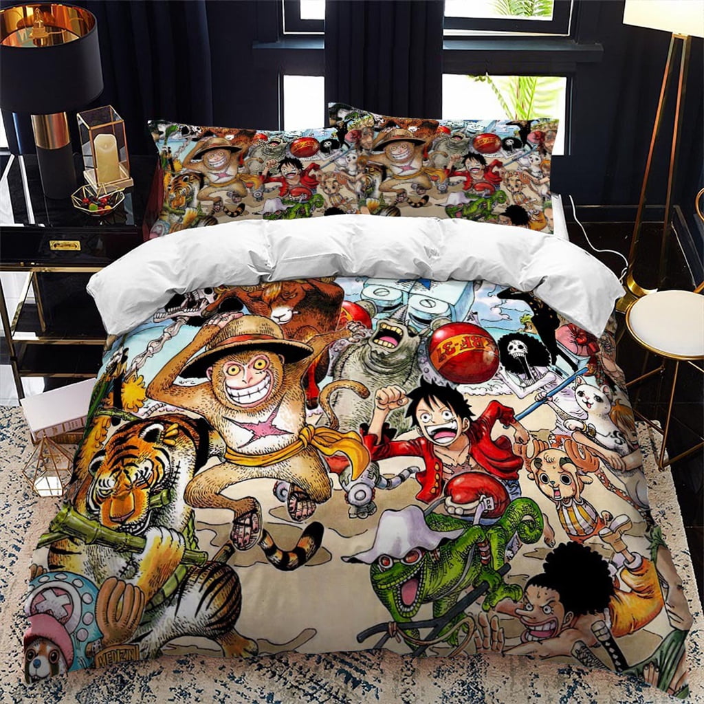 3PCS Manga One Piece Bed Bedding Set 