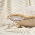 thumbnail image 3 of Unique Bargains Set of 2 Boho Soft Square Throw Pillow Covers for Couch Beige, 3 of 7
