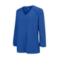 thumbnail image 5 of Endives Women's Long Sleeved T Shirt Retro Shirt V Neck Loose Thin Breathable Womens Top Spring Summer Blue, 5 of 7