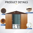 thumbnail image 3 of CarButler 8x10ft Metal Outdoor Storage Shed with Lockable Sliding Doors for Garden Backyard Patio Coffee, 3 of 9