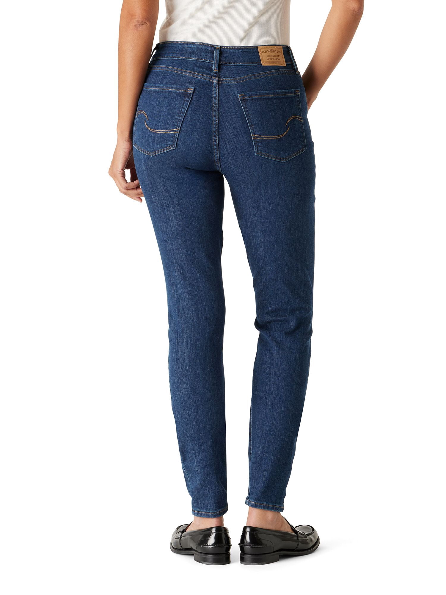 Levi Strauss Signature Women's Mid Rise Skinny Jeans, Tummy-Smoothing Pannel, Sizes 2-20