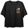 thumbnail image 2 of Naruto Ichiraku Ramen Chibi Character Art Women's Black Short Sleeve Crew Neck Crop Tee-Medium, 2 of 4