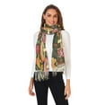 thumbnail image 2 of FORMRS Womens Scarf Winter Soft Long Big Warm Shawls Wrap Tassel Scarves, Colorful Mushroom, 2 of 9