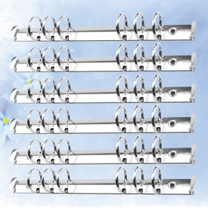 OULII 6Pcs Binder Folders Metal Round Leaf Binder for Students School Supplies