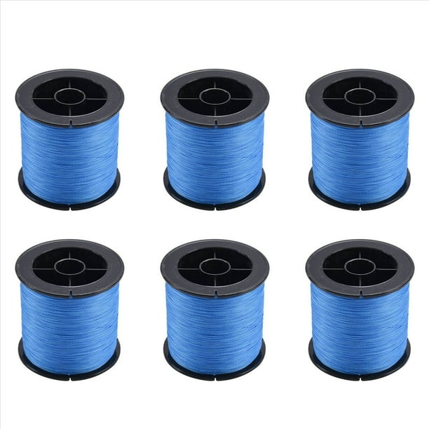 6X 500 M 30 LB 0.26mm de Pesca 4 Hebras Trenzadas de PE de Fuerza Azul