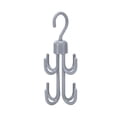 thumbnail image 1 of 8 ganchos giratorios de 360 ​​grados gancho de ocho garras estante de almacenamiento anticaída cinturón de amarre ligero estante de acabado Almacenamiento y organización del hogar Gris Inteprter HA079965-02, 1 of 6