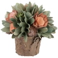 thumbnail image 3 of Northlight Wood Shaved Artificial Floral Potted Centerpiece - 7.75", 3 of 7