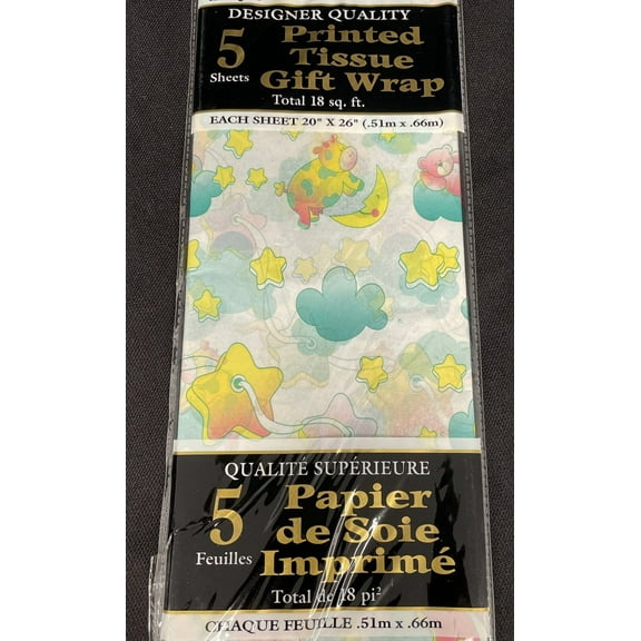 Printed Tissue Paper 20 Inch X 26 Inch 5/Pkg-Baby Dreams