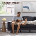 thumbnail image 6 of Papajet 3 Seater Sofa with Deep Seat, 74.8" Modern Fabric Couch for Living Room, Full Metal Support, Pet-Friendly Comfy Sofa, Grey Chenille, 6 of 9
