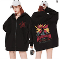 thumbnail image 2 of Eddie Munson The Demogorgon Zipper Hoodie  Drawstring Pocket Sweatshirt Men/women  Harajuku Streetwear, 2 of 6